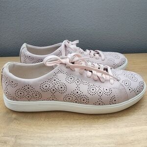 Cole Haan Cream Grand OS Crosscourt Perforated Sneaker Shoes Womens 7